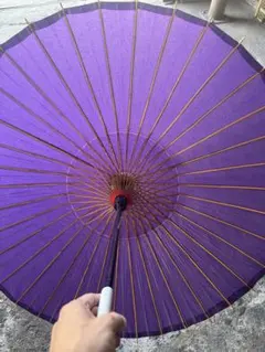 新品未使用紫色の和傘