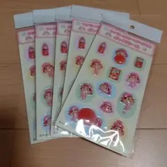 不二家 ももぺこ×ネクター ぷっくりシール 5枚セット