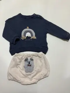 く*˚様 レインボー刺繍トレーナー futafutaパンツセット