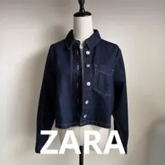 ダークデニム クロップドジャケット