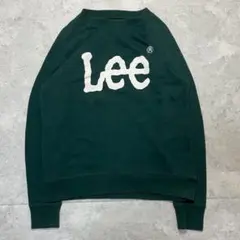 Lee　スウェット トレーナー　ビッグロゴプリント　グリーン　ストリート　Y2Kのサムネイル