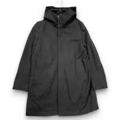 美品☆エディフィス コート フーデッド 比翼 ダブルジップ メルトンコート