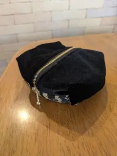 レース装飾 黒 ポーチ