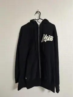 美品 MOBB モブ 裏起毛 パーカー 黒ブラック ハート ワッペン L - メルカリ