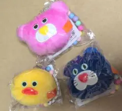 【新品3点セット】mojojojo ビーズチェーン付きフェイスマスコット