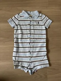 Ralph Lauren ストライプロンパース 12M