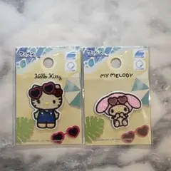 サンリオ　日焼け　ハローキティ　マイメロディ ワッペン 2点セット