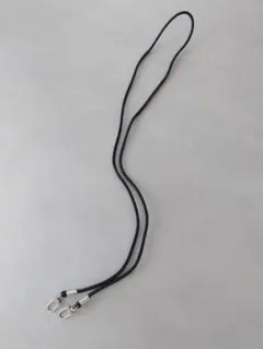 黒 ダブルストラップ スマホアクセサリー PUレザー 110cm【美品】