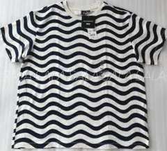 新品未使用タグ付き　ユニクロ　マリメッコ　グラフィックTシャツ　２ＸＬ　ネイビーのサムネイル