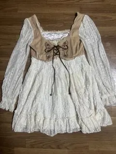 Liz Lisa レースワンピース スウェード　森ガール