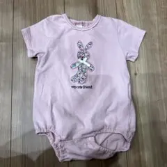 cottoli うさぎのtシャツロンパース