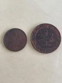 ロシア 1コペイカ銅貨2枚☆1882年 1911年 ニコライ2世 双頭の鷲