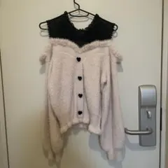 LIZLISA風 レイヤード風肩あきニット