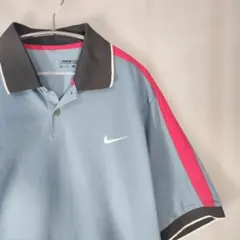 29-5 Nike GOLF DRI-FIT ゴルフシャツ XL 青 メンズ