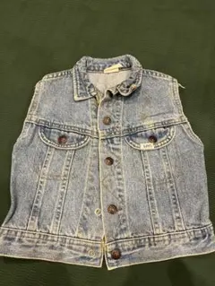 Vintage kids Leeデニムベスト カットオフ 24M USA古着のサムネイル
