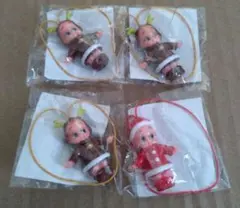 キューピーちゃんストラップ　4個