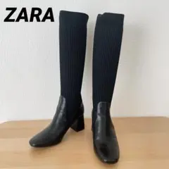 ZARA ザラ　ソックスロングブーツ　24cm