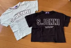 S.JENNI ジェニィ　半袖Tシャツ2枚セット　水色・黒140150のサムネイル