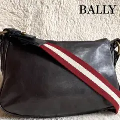 BALLY バリー オールレザー ゴールド金具 ストライプ ショルダーバッグのサムネイル