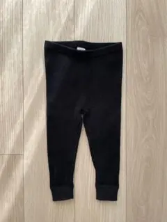 GAP ギャップ　リブ編みレギンス　ブラック　コットン
