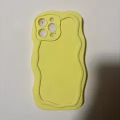 iPhone13pro Max用ケース ウェーブデザイン イエロー