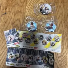 くら寿司×ヒロアカ　缶バッジ+キラキラチャーム