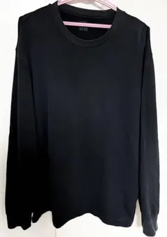 UNIQLO HEATTECH ブラック長袖Tシャツ XL