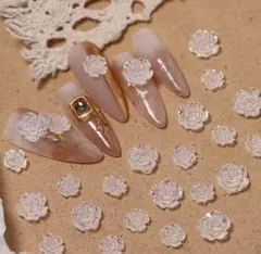 パーツ ネイル デコ アート　花　韓国 バラ　薔薇 透明　ローズ クリア　ネイル