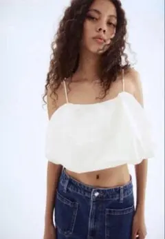 値下げH&Mバブルヘムキャミトップスのサムネイル