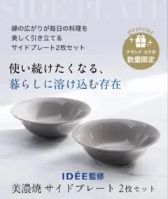 新品 アテニア IDÉE監修 美濃焼 サイドプレート 2枚セット イデーのサムネイル