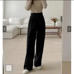 センタープレスストレートパンツ　ai07