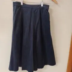 ロペピクニック　ベロアキュロットパンツネイビー