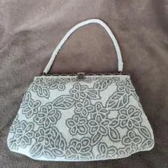 花柄ビーズ刺繍パーティーバッグ　和装バッグ　成人式