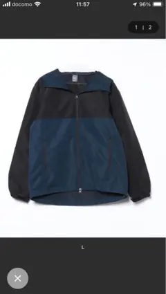 黒と青のLサイズマウンテンパーカー