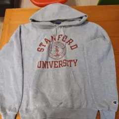 Champion スタンフォード大学 パーカー グレー S