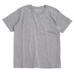 セシール　綿100%クルーネックTシャツ(半袖)　ミディアムグレー Ｍ ①のサムネイル