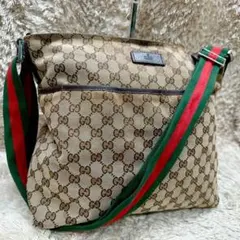 【美品】GUCCI グッチ シェリーライン GG キャンバス ショルダーバッグ