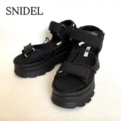 ⭐︎極美品【SNIDEL】スニーカーソール サンダル 厚底 24.0 24.5 黒 極美品】SNIDEL スナイデル スニーカーソールサンダル 黒 24.5 厚底