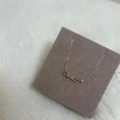 【Jouete】K10リボンネックレス　ダイヤのサムネイル