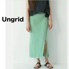 【Ungrid】スリット リブ ニット スカート ロング丈 タイトスカートのサムネイル