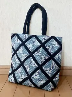 【ハンドメイド】パッチワークキルティング トートバッグ 手提げかばん