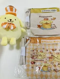 ポムポムプリン 当たりくじ　サコッシュ、ぬいぐるみセット