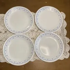 Corelle プレート 4枚セット オールドモーニングブルー　21.5㎝のサムネイル