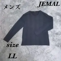 JEMAL (LL) 長袖カットソー メンズ Ｖネック 伸縮性 シンプルのサムネイル