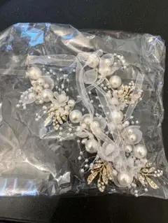 ヘッドドレス ピアス セット パール 結婚式 イベント