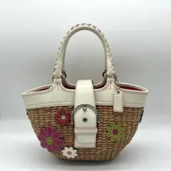 超希少✨COACH トートバッグ かごバッグ 花 フラワーモチーフ ソーホー 超希少✨COACH トートバッグ かごバッグ 花 フラワーモチーフ ソーホー