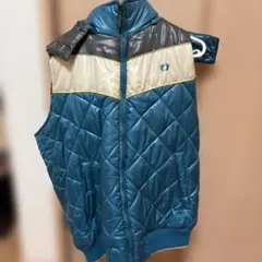 ファー付きキルティングベスト