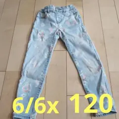OshKosh B'gosh 花柄 デニムパンツ 6/6x 120のサムネイル