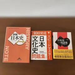 山川出版社 日本史3点セット（用語集・ノート・文化史）大学受験用　解答あり