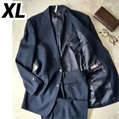 美品★メンズ セットアップ スーツ 濃紺 A7 XL 新生活 クリーニング済